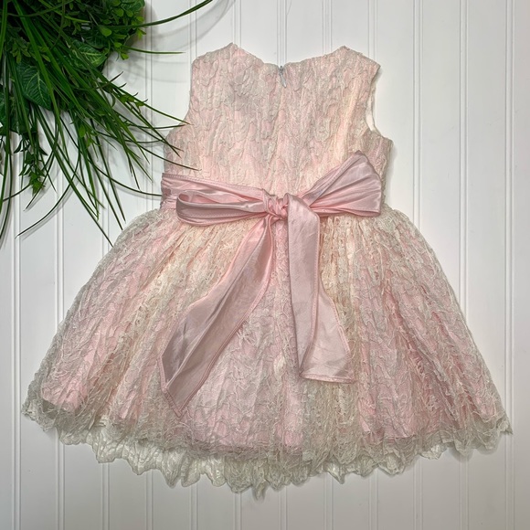 Helena Girls 18 Month Pink & Ivory Dress - Picture 6 of 13
